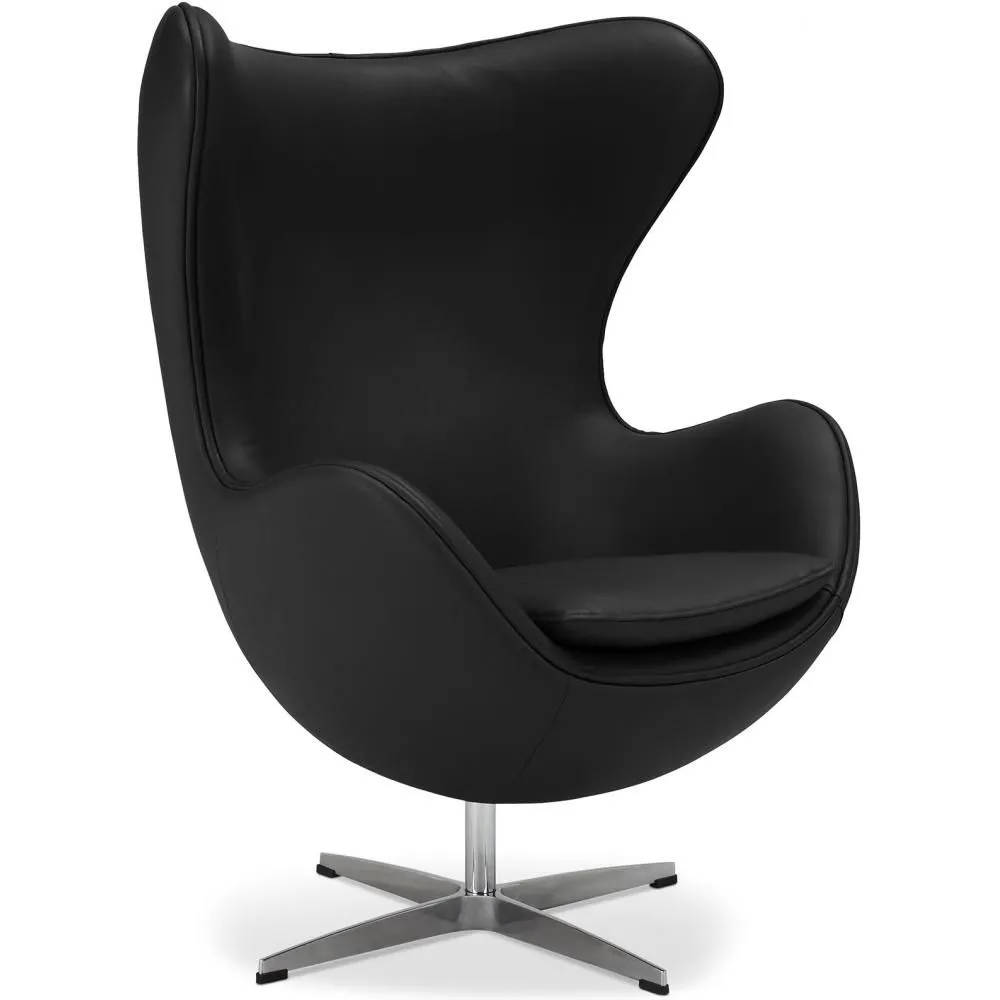 Fauteuil met armleggers - Leren bekleding - Egg Design - Brave - Eny image 8