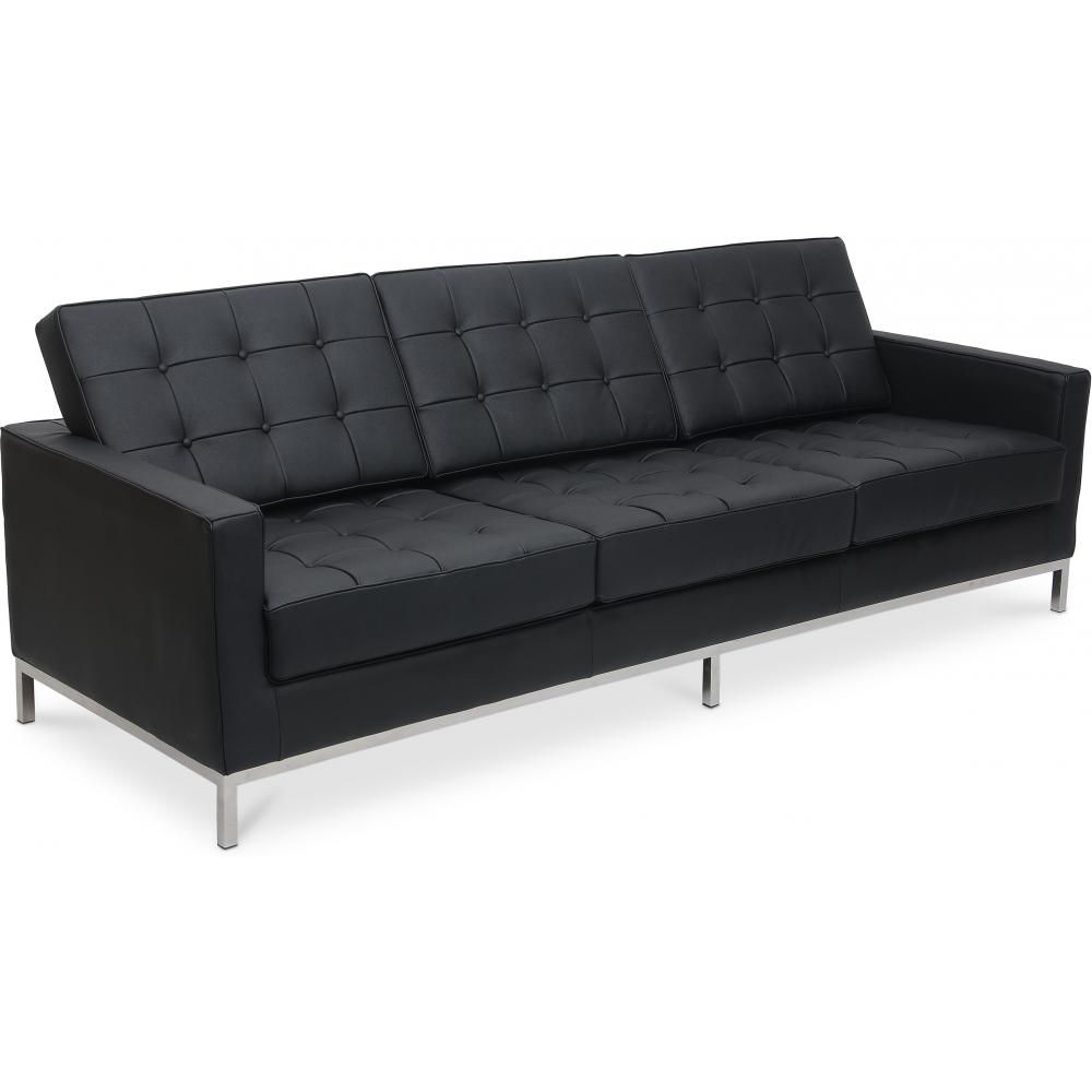 Sofa gestoffeerd in leder - 3 zits - Konel image 8