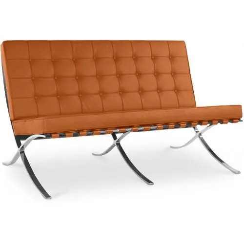 Leder Gestoffeerde Sofa - 2 zits - Stad image 8