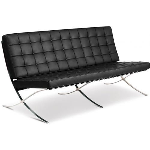 Leder Gestoffeerde Sofa - 3 zits - Stad image 8