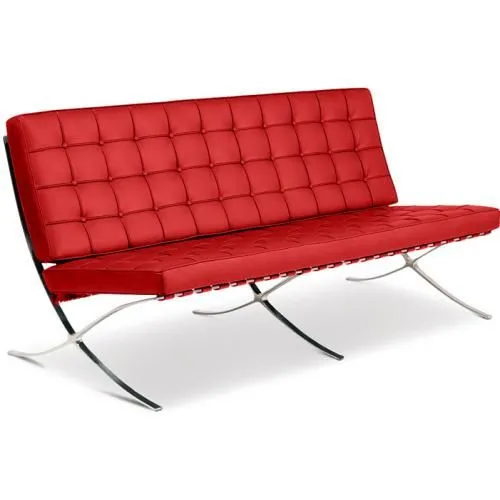 Leder Gestoffeerde Sofa - 3 zits - Stad image 8
