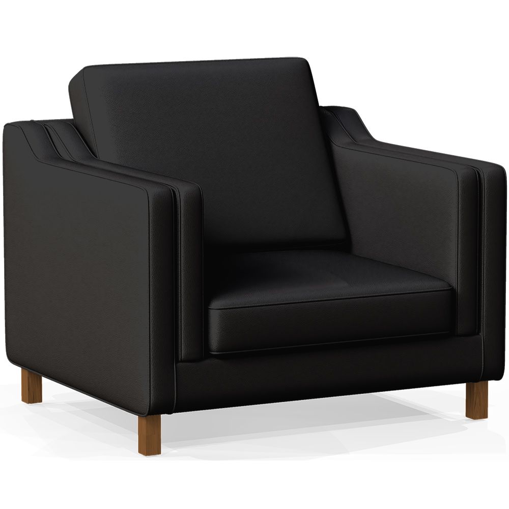 Fauteuil met armleuningen - Bekleed in leer - Mattathais image 8