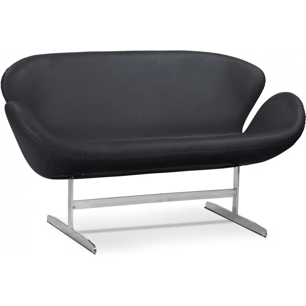 Gebogen Sofa - Gestoffeerd in Leer - 2 zits - Svin image 8