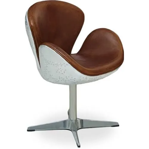 Fauteuil met armleuningen - Aviator Stijl - Leer & Metaal - Aviator image 8