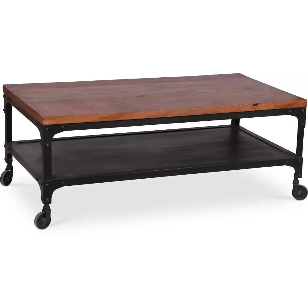 Vintage industriële salontafel metaal image 8
