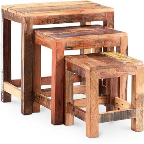 Pack x3 Stapelbare salontafel - Hout - Seaside image 8