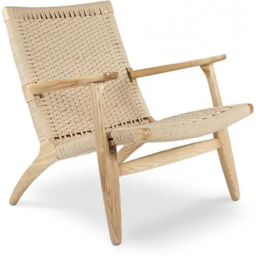 Loungestoel van Hout en Touw - Ambachtelijk Boho Bali Ontwerp - Birma image 8
