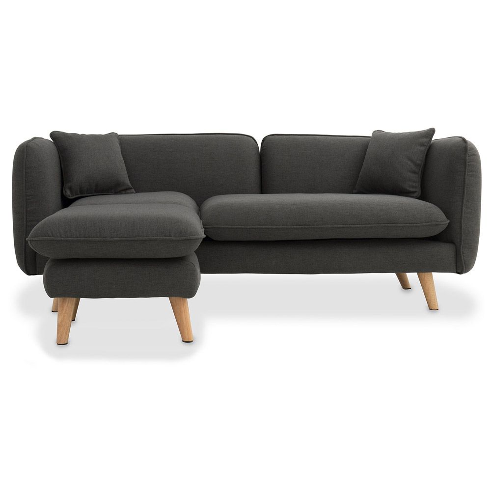 Linnen gestoffeerde chaise lounge - Scandinavische stijl - Vriga image 8