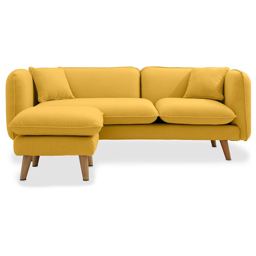 Linnen gestoffeerde chaise lounge - Scandinavische stijl - Vriga image 8