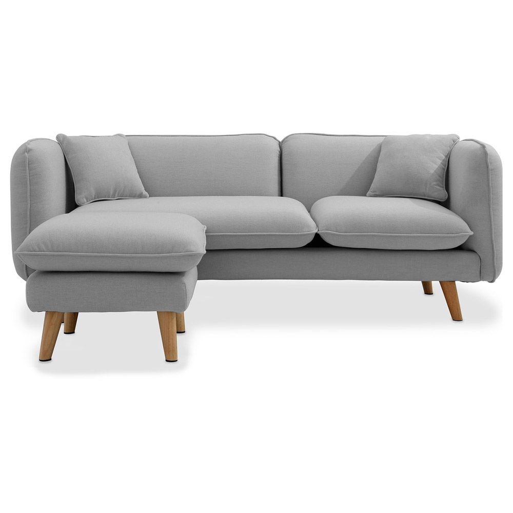 Linnen gestoffeerde chaise lounge - Scandinavische stijl - Vriga image 8