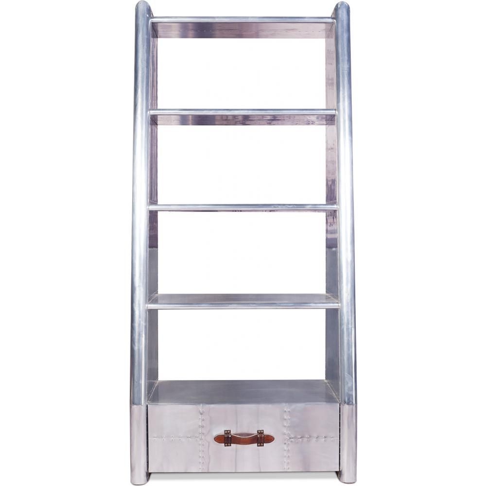 Metalen boekenkast met lade - Aviator Stijl - 4 planken - Zlan image 8