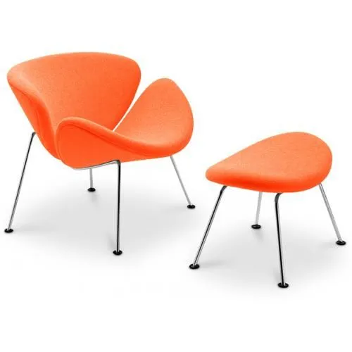 Design Fauteuil met Voetenbankje - Bekleed - Chunk image 8