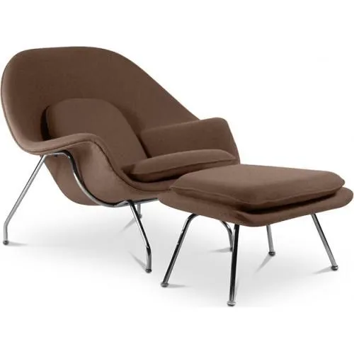Design Fauteuil met Voetsteun - Gestoffeerd - Womb image 8