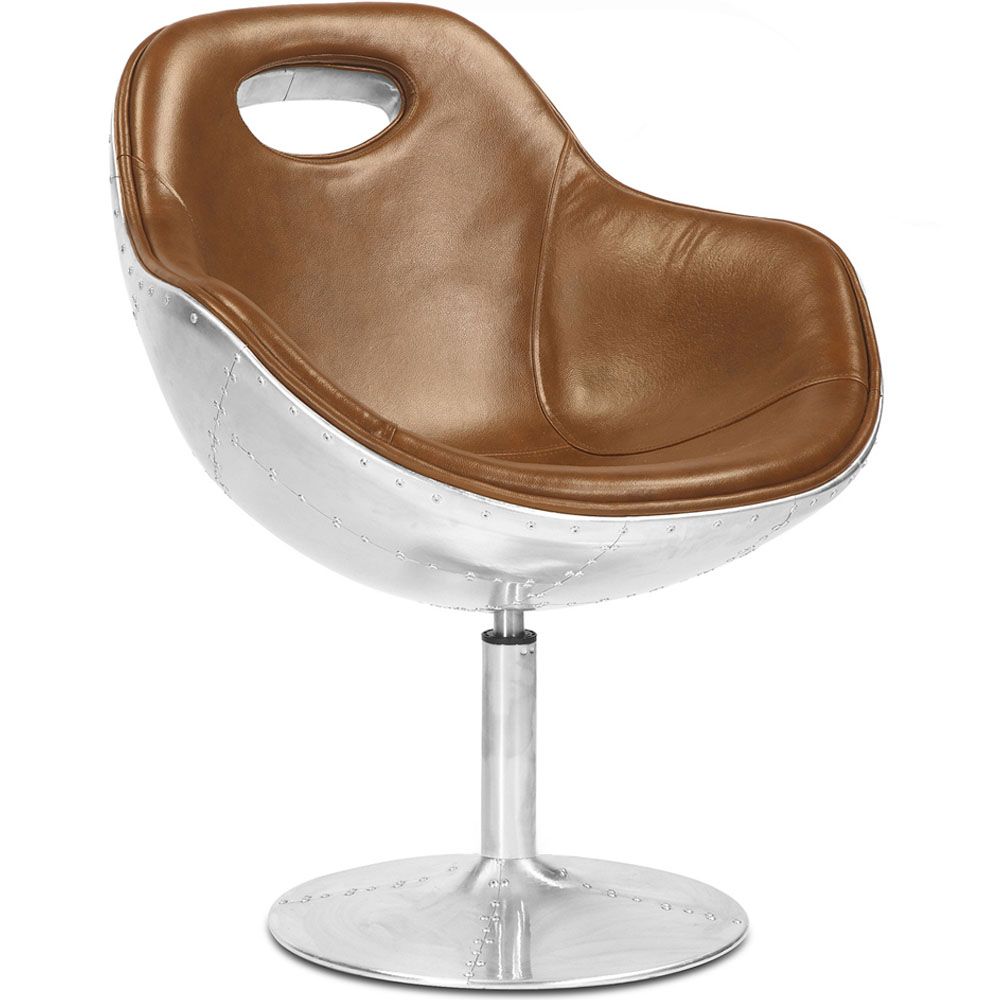 Fauteuil met Armleggers - Aviator Stijl - Leder - Tulip image 8