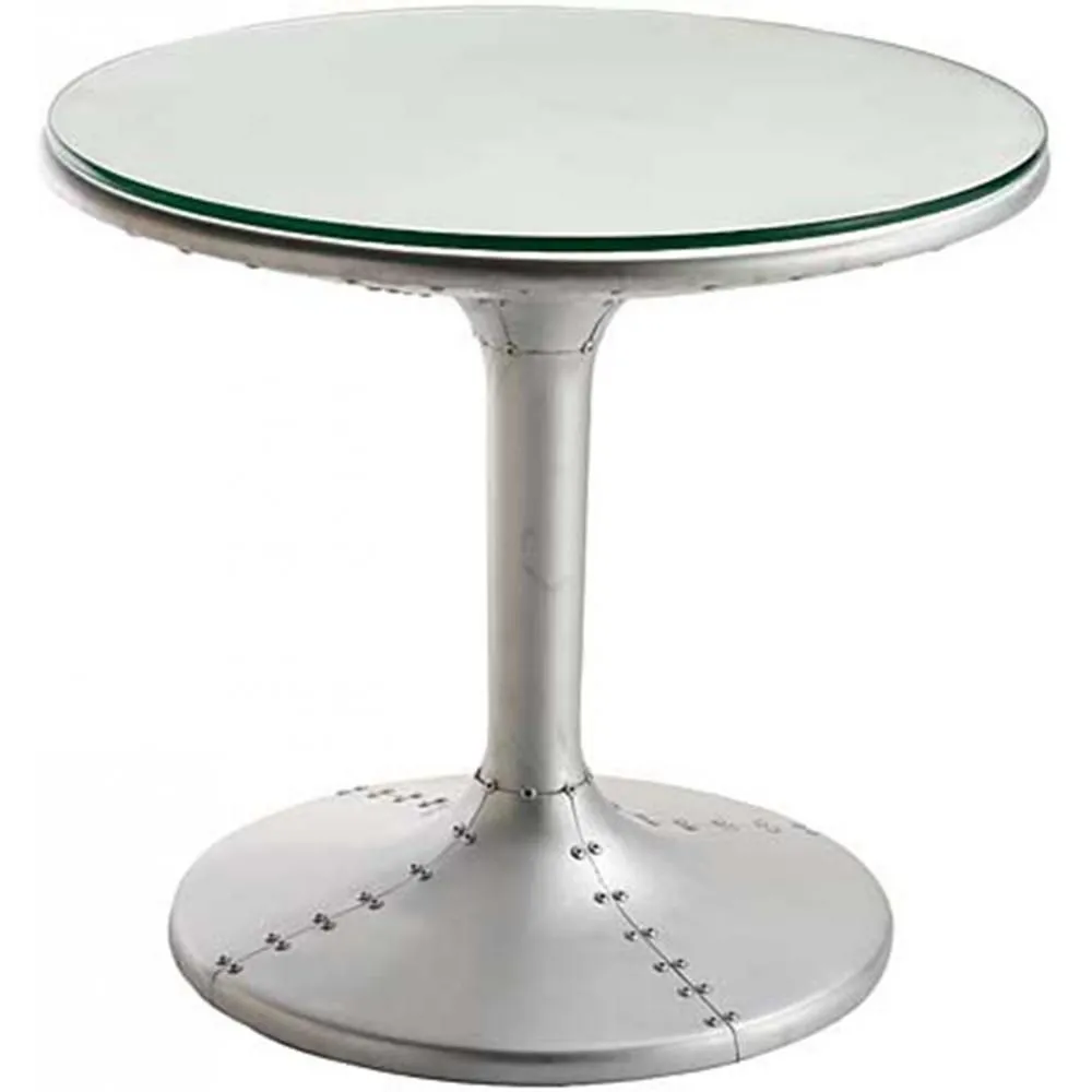 Ronde Salontafel - Aviator Stijl Bijzettafel - Metaal - Tulip image 8