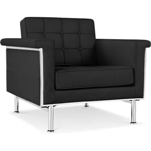 Fauteuil met armleggers - Gestoffeerd in leer - Town image 8