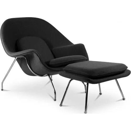Design Fauteuil met Voetsteun - Gestoffeerd - Womb image 8