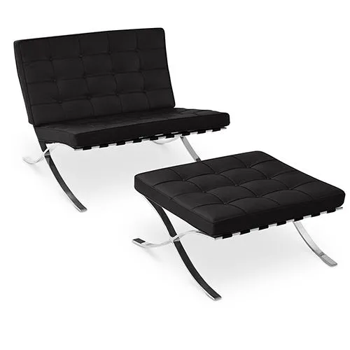 Design Fauteuil met Voetenbankje - Gestoffeerd in Kunstleer - Town image 8