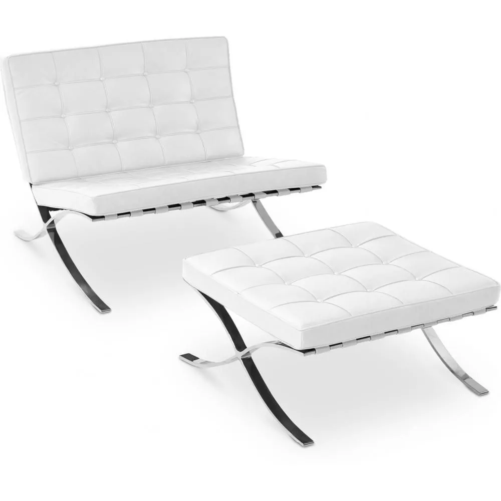 Design Fauteuil met Voetenbankje - Gestoffeerd in Kunstleer - Town image 8