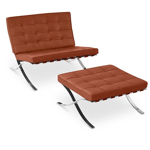 Design Fauteuil met Voetenbankje - Gestoffeerd in Kunstleer - Town image 8