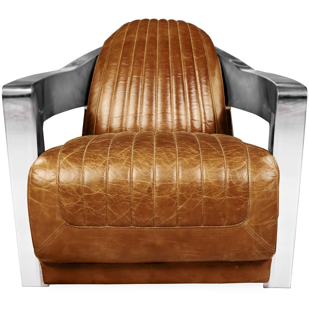 Fauteuil met armleggers - Bekleed in leer - Lounge image 8