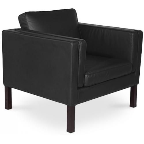 Fauteuil met armleggers - Bekleed in leer - Betzalel image 8