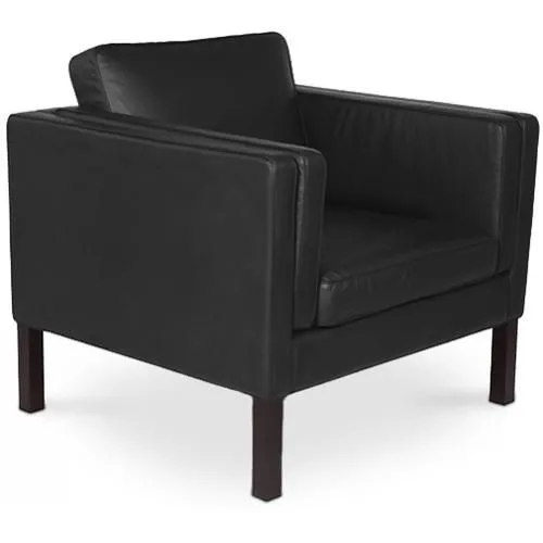 Fauteuil met armleggers - Bekleed in leer - Betzalel image 8