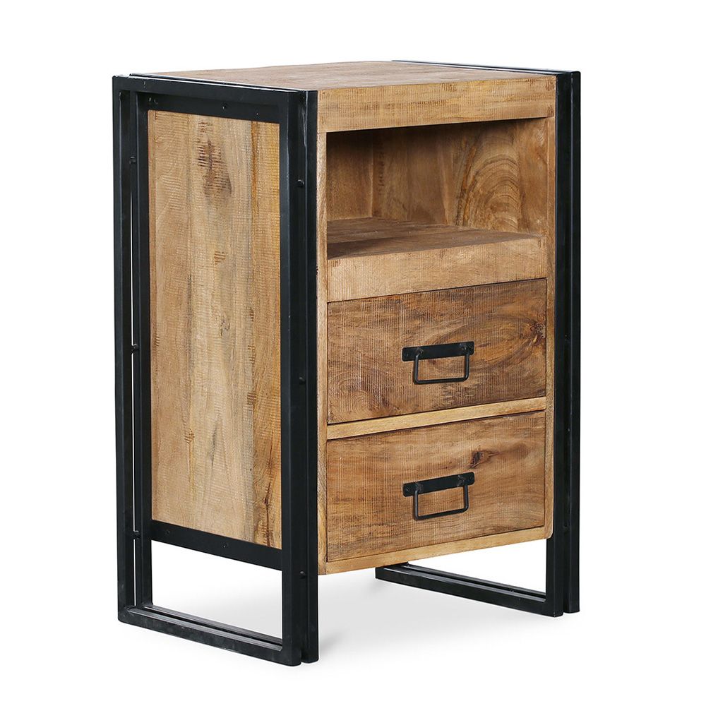 Nachtkastje - Industrieel ontwerp - Hout & metaal - Onawa image 8