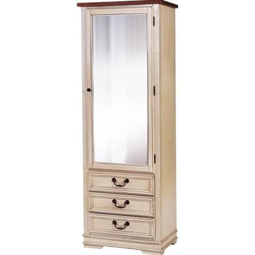 Country Chic Spiegel Kledingkast - Gewaxed Hout image 8