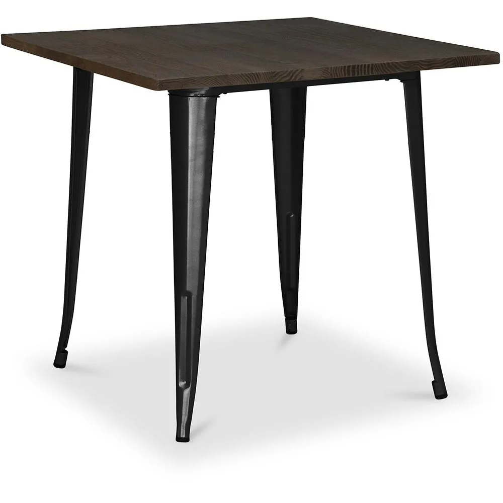 Vierkante Eettafel - Industrieel Ontwerp - Hout & Metaal - Stylix image 8