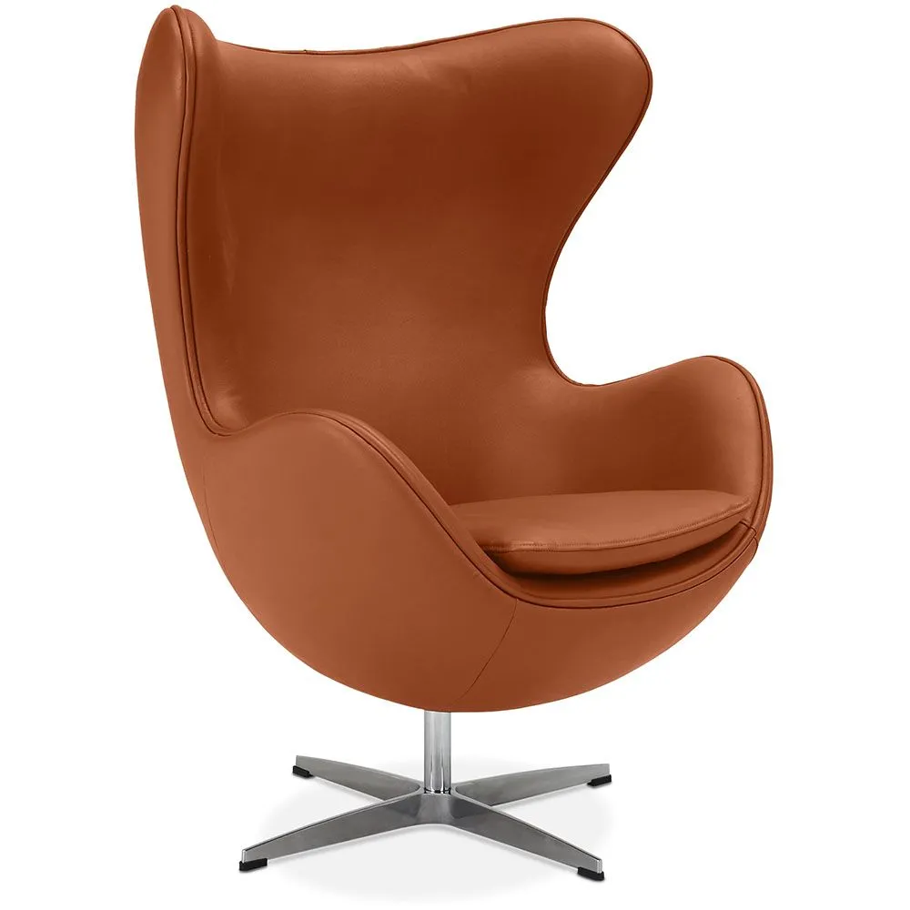 Fauteuil met armleggers - Leren bekleding - Egg Design - Brave - Eny image 8