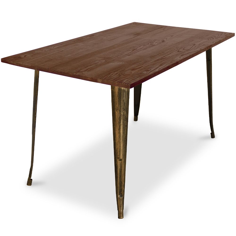 Rechthoekige eettafel - Industrieel - Industrieel ontwerp - Hout - Tawny image 8