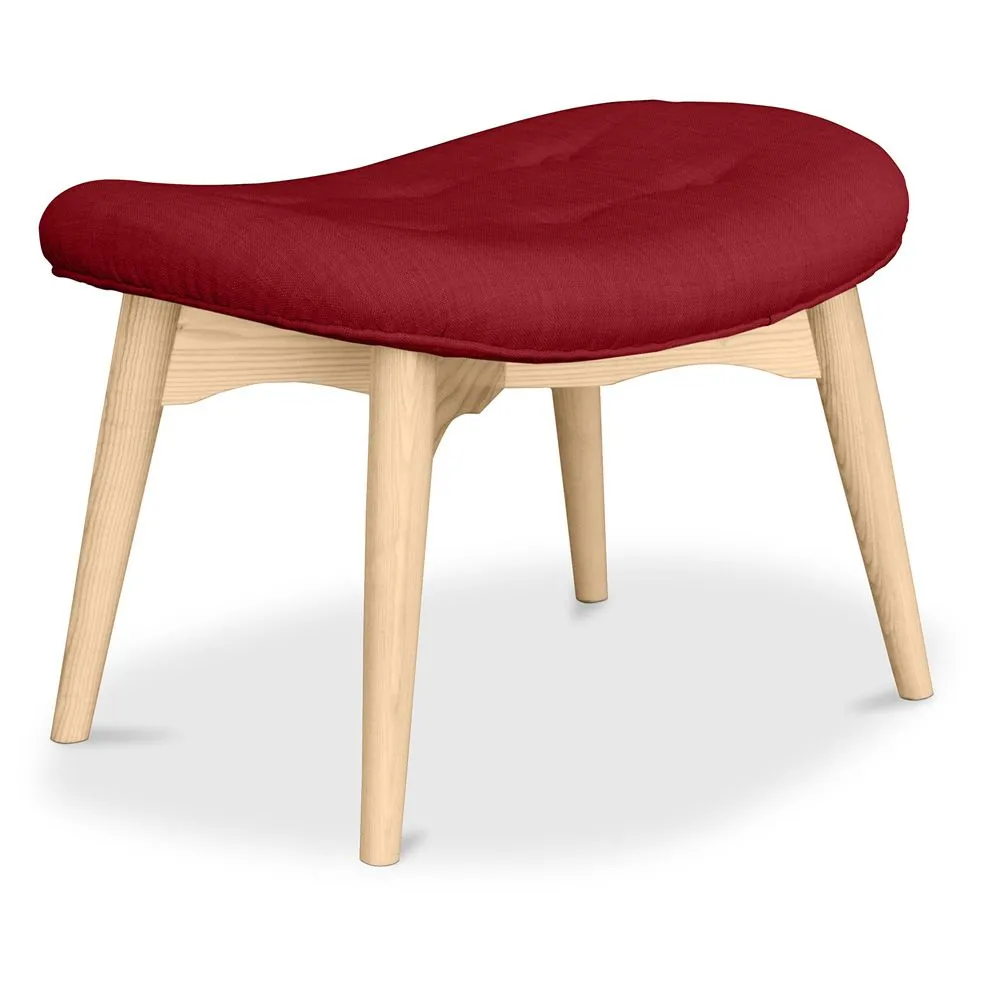 Met linnen beklede poef - Scandinavisch design - Hout - Kontor image 8