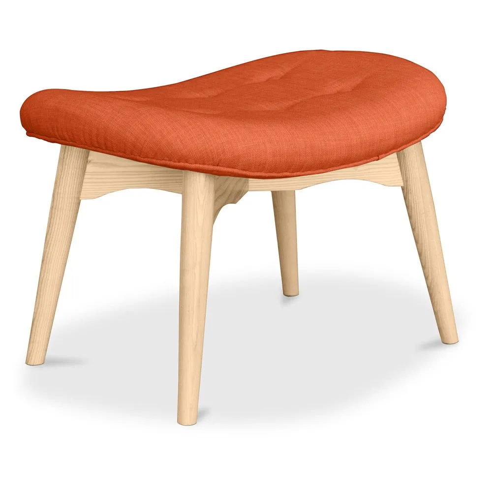 Met linnen beklede poef - Scandinavisch design - Hout - Kontor image 8