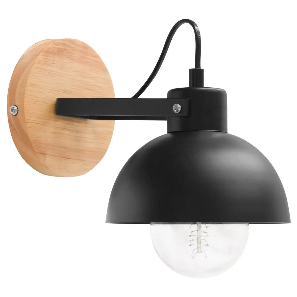 Wandlamp - Scandinavische Stijl - Metaal en Hout - Syla image 8