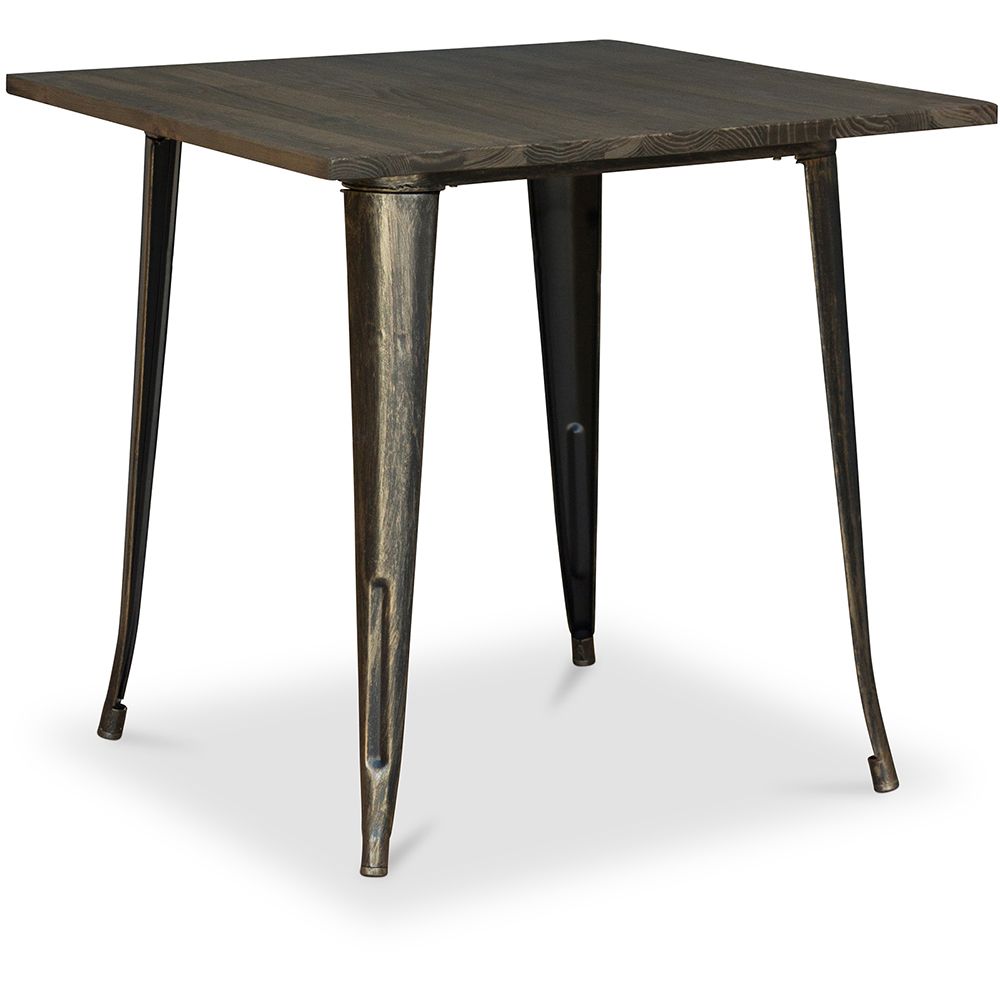 Vierkante Eettafel - Industrieel Ontwerp - Hout & Metaal - Stylix image 8