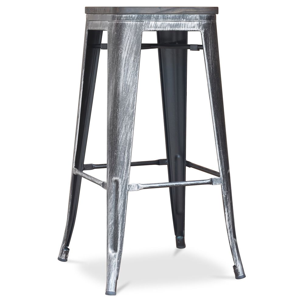 Industriële Design Barkruk - Hout & Staal - 76cm - Stylix image 8