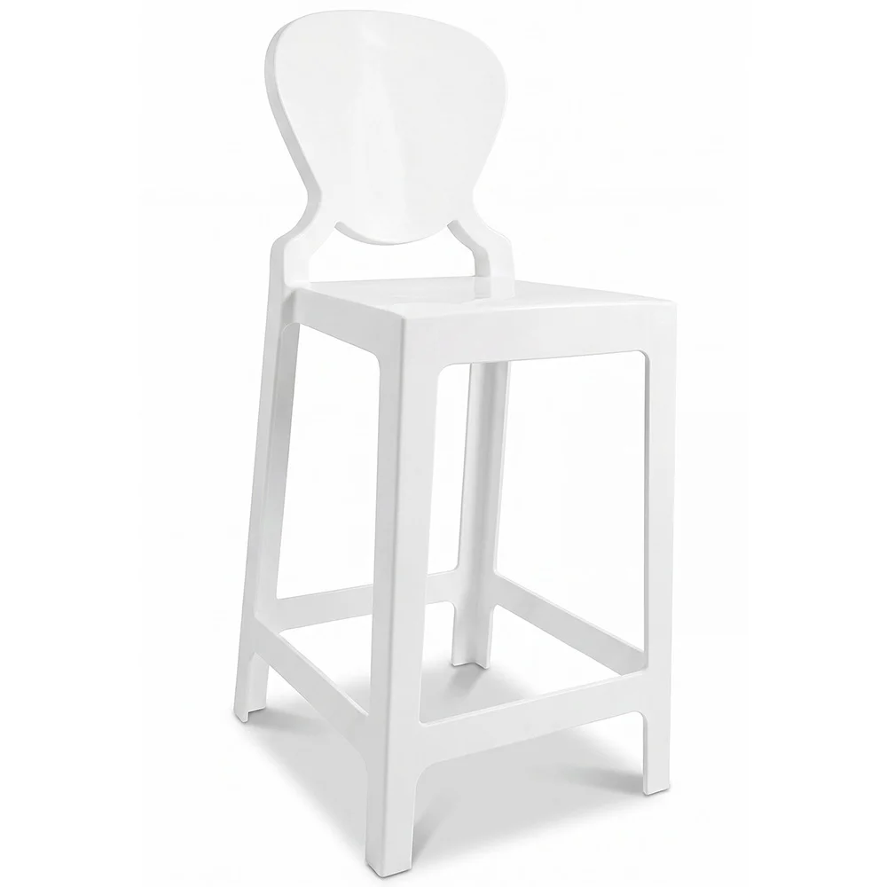 Barkruk met Rugleuning - Transparant Ontwerp - 65cm - Victoria Queen image 8