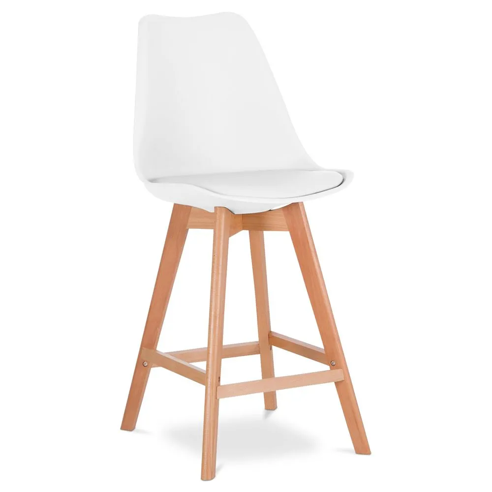 Kruk in Scandinavische stijl - Houten poten - Denisse image 8