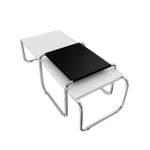 Set van 2 Stapelbare Salontafels - Hout & Staal - Lacky image 8