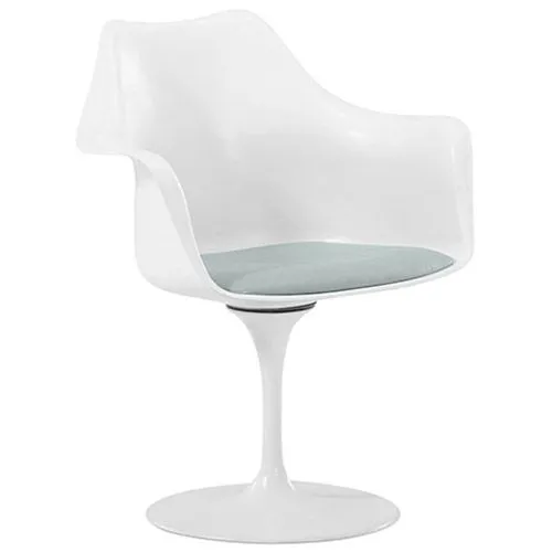 Eetkamerstoel met armleuningen - Witte draaistoel -Tulipan image 8