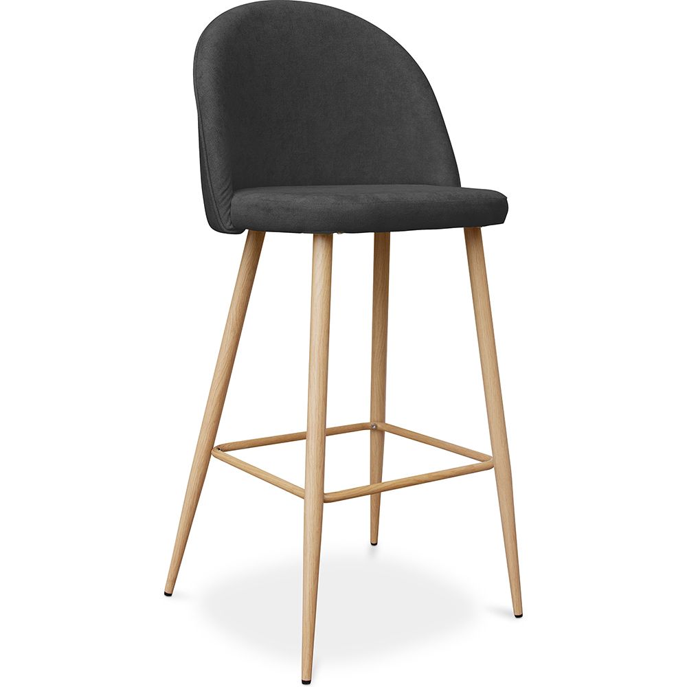 Met stof beklede kruk - Scandinavisch design - 76cm - Evelyne image 8