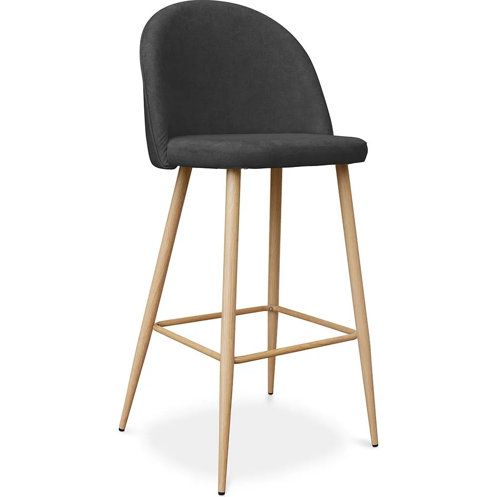 Met stof beklede kruk - Scandinavisch design - 76cm - Evelyne image 8