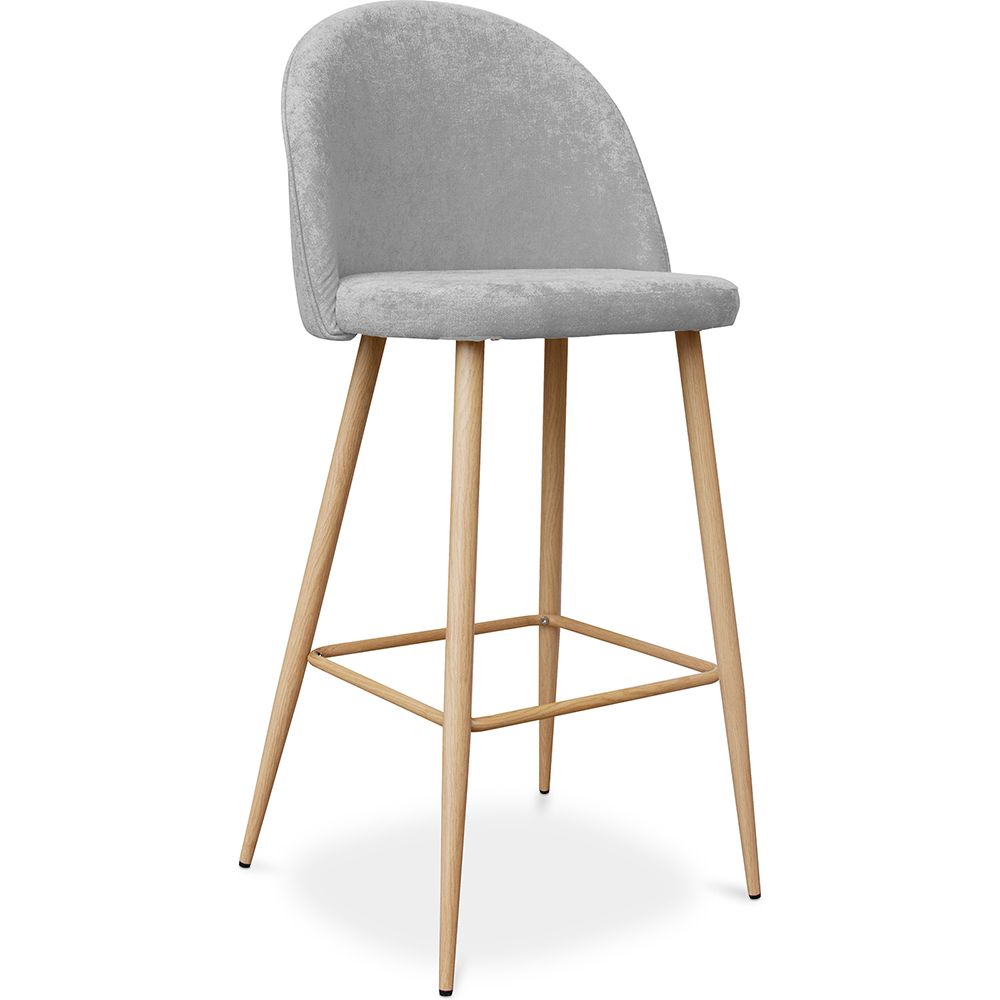 Met stof beklede kruk - Scandinavisch design - 76cm - Evelyne image 8
