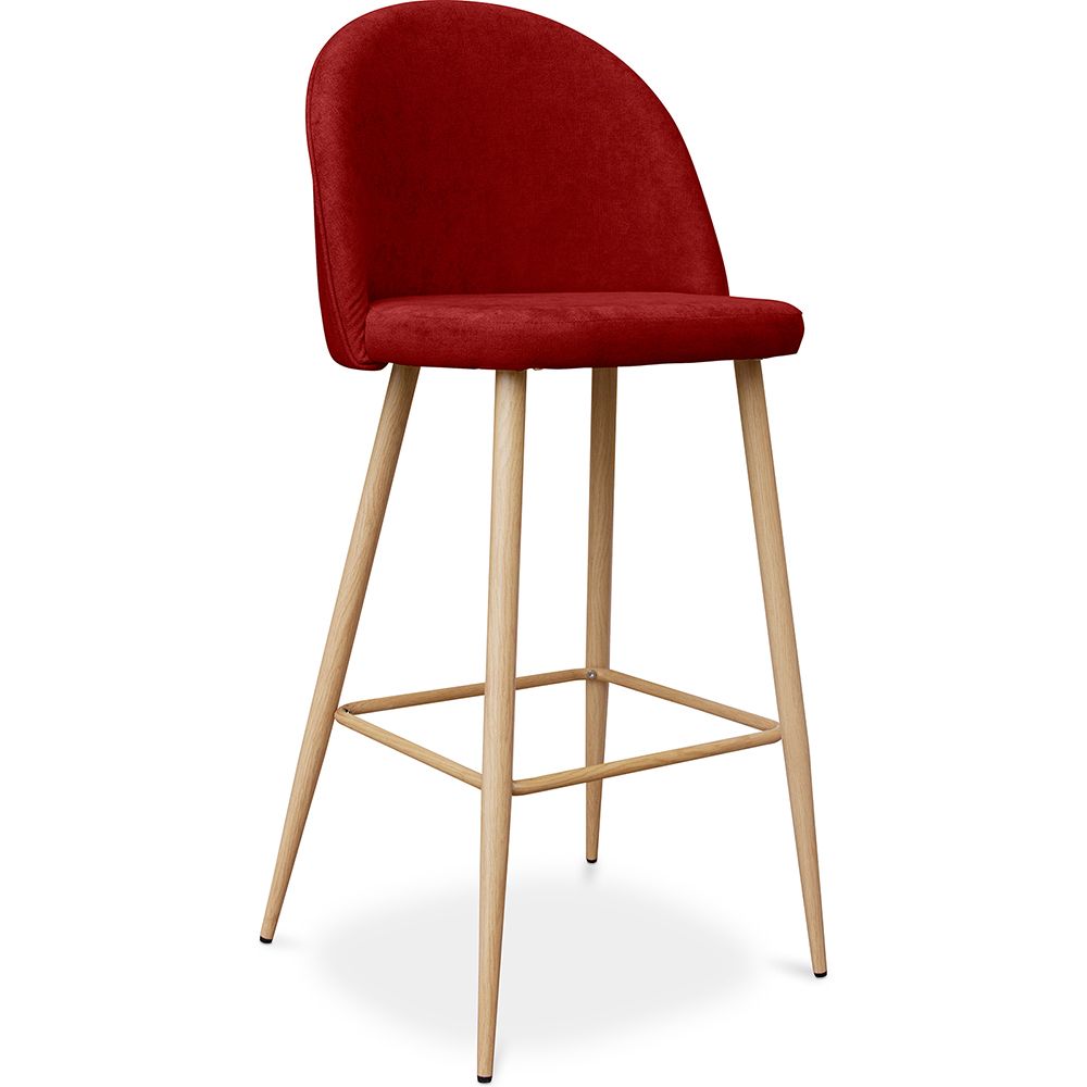 Met stof beklede kruk - Scandinavisch design - 76cm - Evelyne image 8