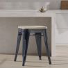 Industriële Design Kruk - Hout & Metaal - 45cm - Stylix image 7