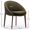 Gestoffeerde Eetkamerstoel met Houten Poten - Modern Design voor Luxe Restaurants en Hotels image 7