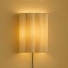 Wandlamp met stoffen kap en verouderde gouden structuur - Treya image 7