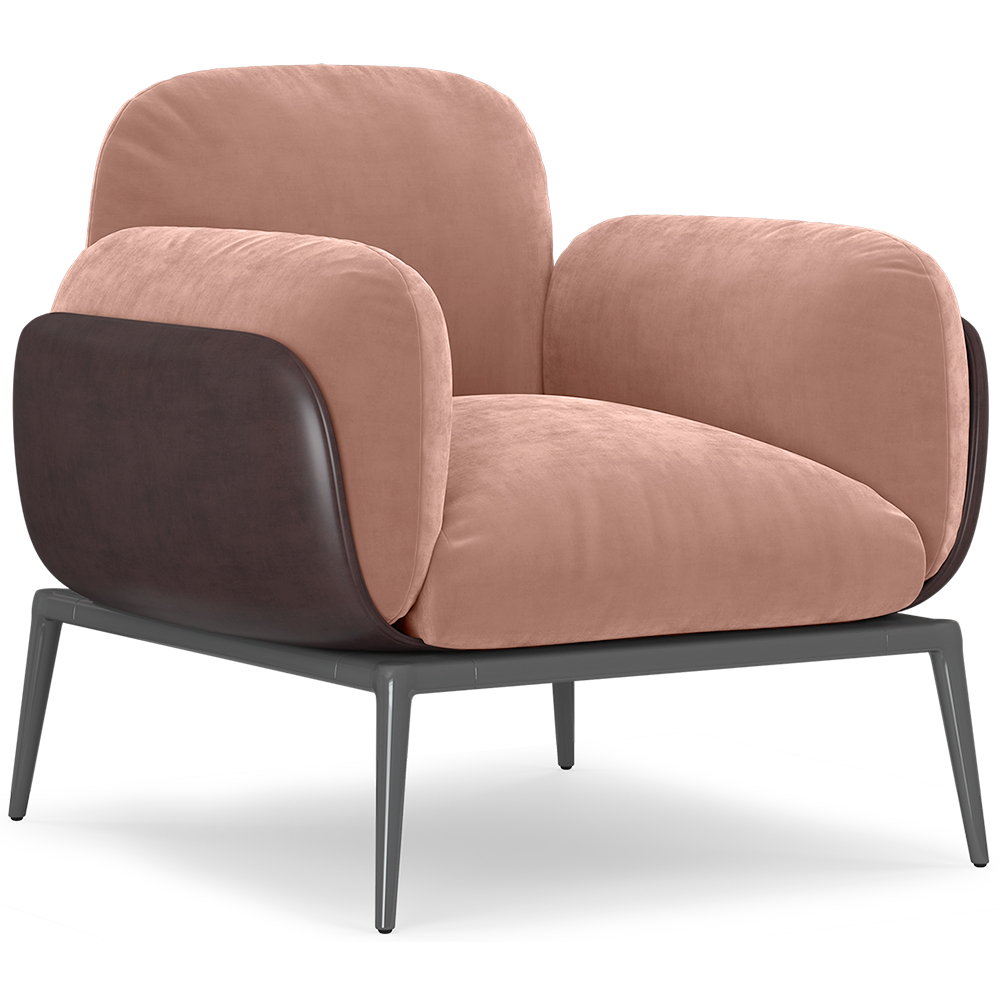 Beklede fluwelen fauteuil - June image 8