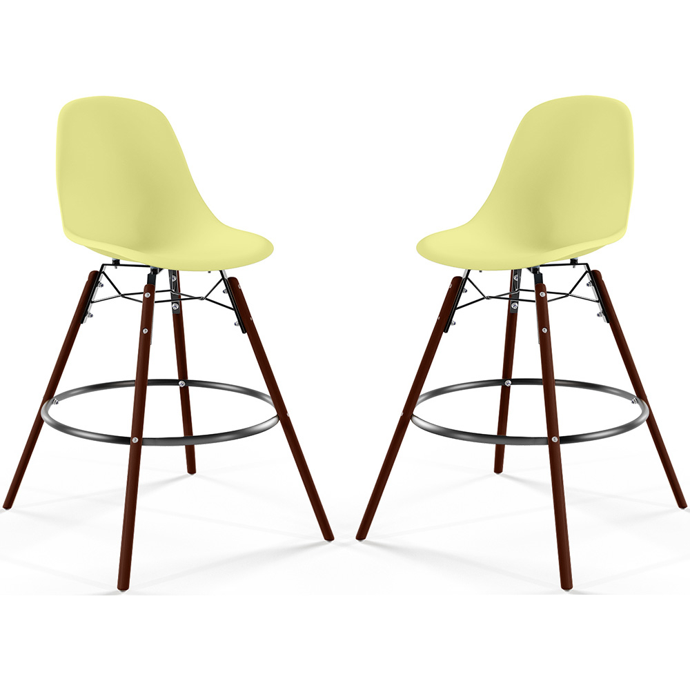 Barkrukken - Scandinavisch Design - Donkere Houten Poten - Set van 2 - Skögur image 8